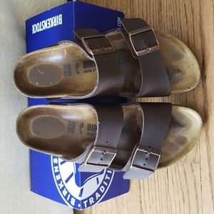Birkenstock Arizona Birko-Flor Sandals Dark Brown 38 US 7.5
